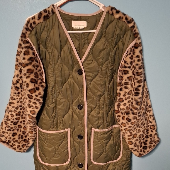 Anthropologie Olive Quilted Jacket - Picture 3 of 13